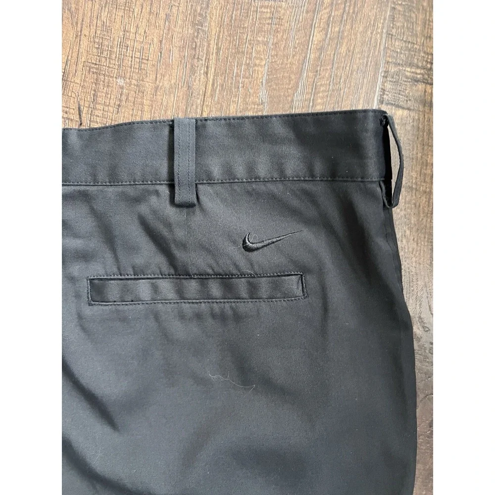 Nike Golf Dri-Fit Pants Mens 36x32 Black Tech‎ Straight Leg Performance Casual